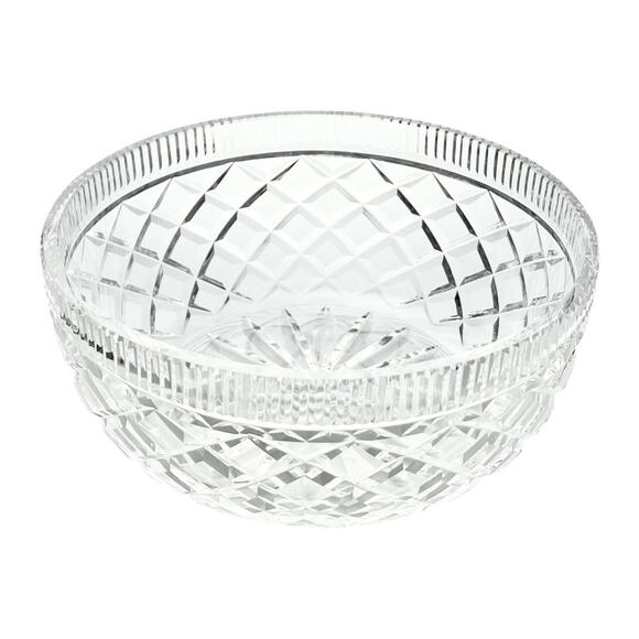 1960s Vintage English Cut Crystal Serving Decorative Bowl 8” - Picture 1 of 6